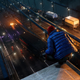 Miles Morales en PS5: buena calidad de luces, efecto del fuego y su reflejo, humo y partículas de nieve.